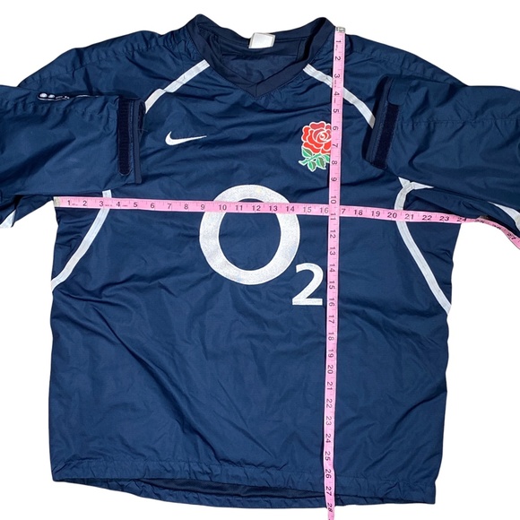 Vintage Y2K Nike England Rugby O2 Warmup Windbreaker Pullover Jacket Mens Medium - Picture 16 of 16